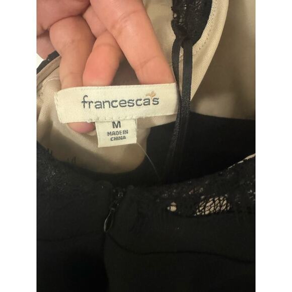 Francesca's Black Lace Sleeveless Pant Jumpsuit NWT Size Medium - Picture 5 of 7